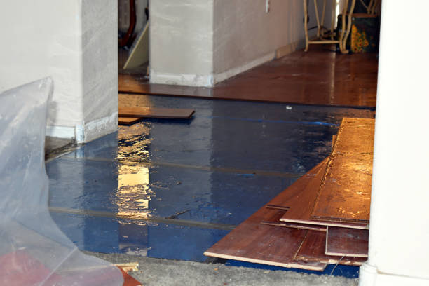 Professional Storm Water Damage Restoration technician working in North Waterford, ME